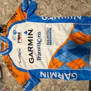 Pearl Izumi Blue and Orange Cycling Jersey Garmin Slipstream
